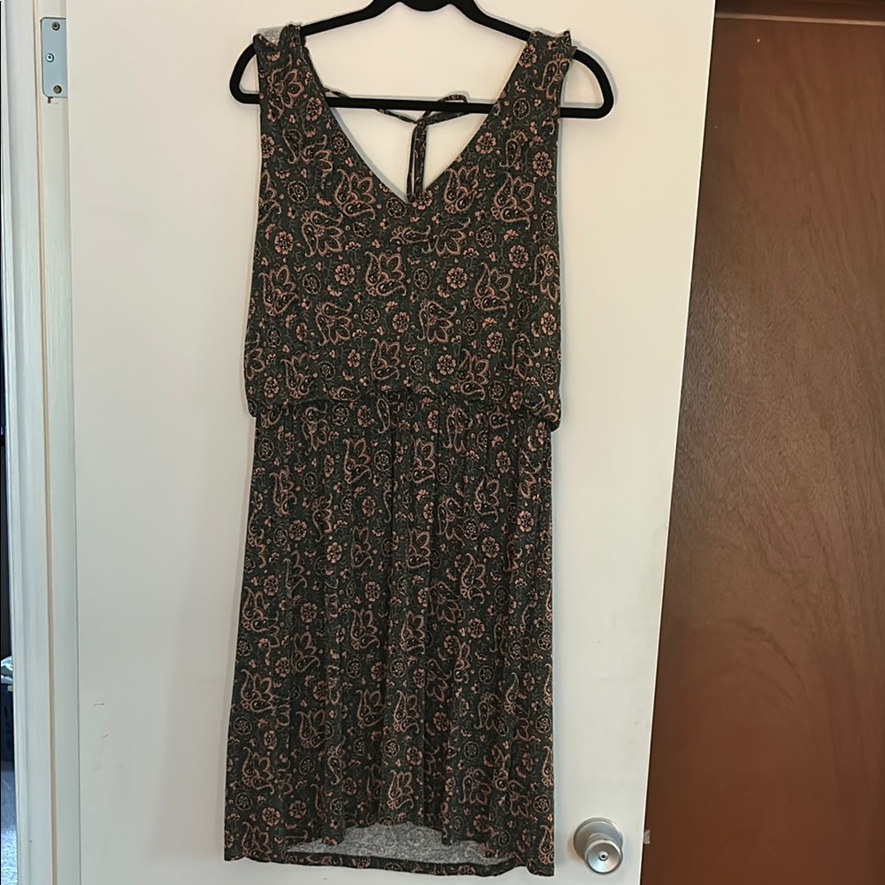 Floral Green and Pink Women's Dress